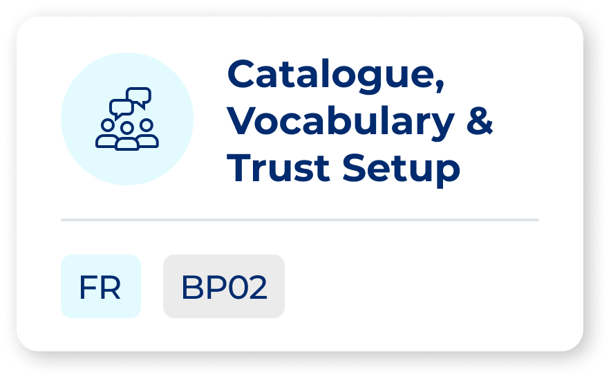 Catalogue, Vocabulary & Trust Setup