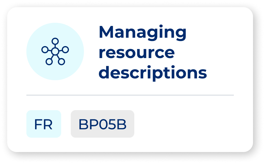 Managing resource descriptions