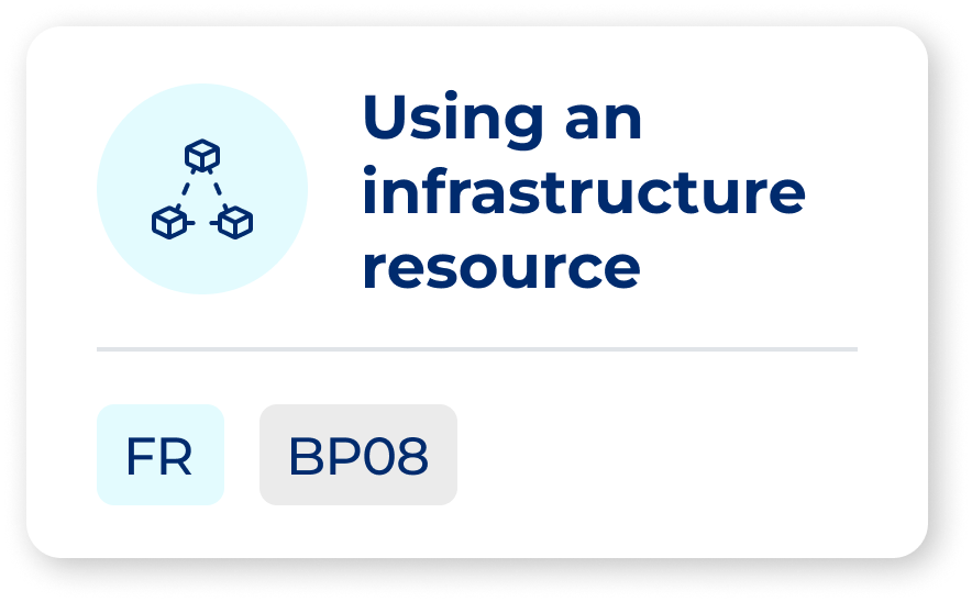 Using an infrastructure resource
