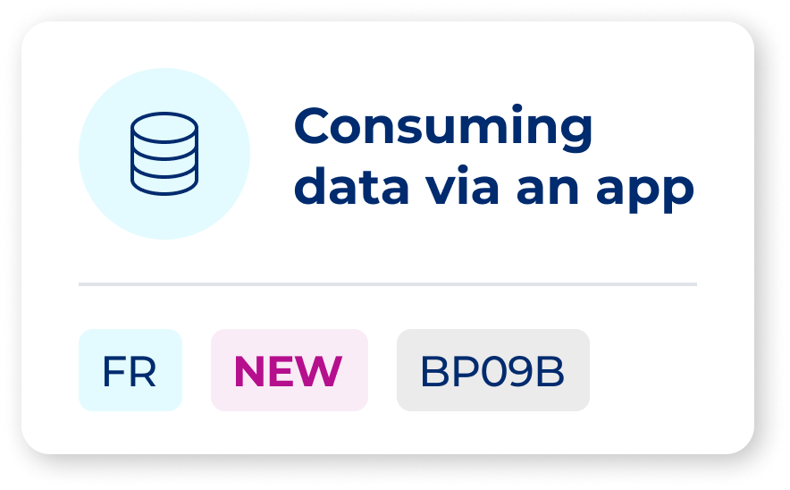 Consuming data via an app