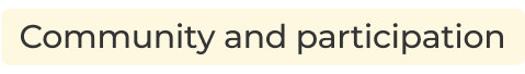 Label community and participation